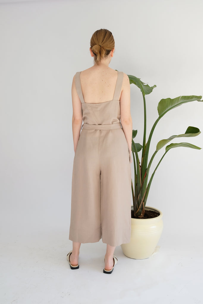  women's clothing, ethical clothing, dress, blouse, OhSevenDays, Back view of woman wearing jumpsuit