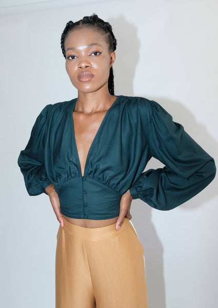 トップス LOLA PEPURAMU TOP Green 新品未使用タグ付き】Bibiy ビビィ LOLA PEPURAMU TOP - メルカリ